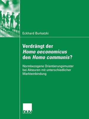 cover image of Verdrängt der Homo oeconomicus den Homo communis?
